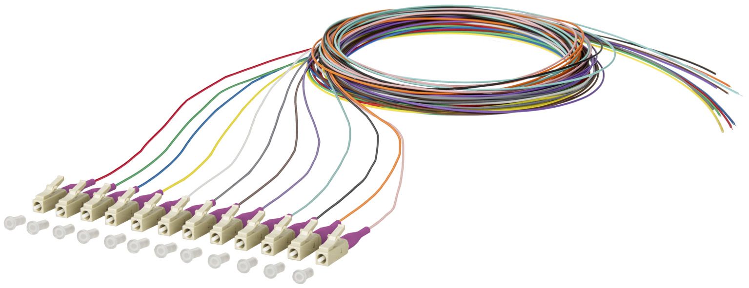 LWL-Pigtail LC 50/125 OM4 2m mehrf Aderpigtail MM50/125