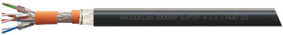 Daten-Außenkabel Cat7 Fca ekuOutLan1000 4x2xAWG23 TR1T Kl.1 = eindrähtig Farbe