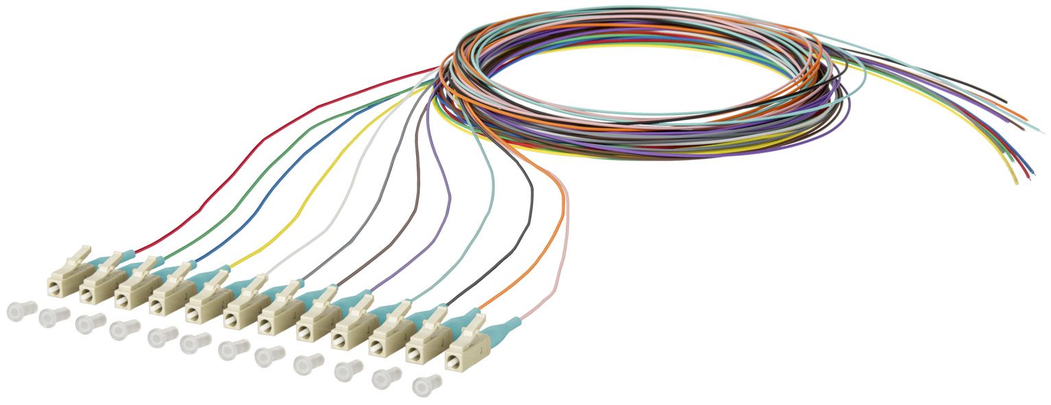 LWL-Pigtail LC 50/125 OM3 2m mehrf Aderpigtail MM50/125