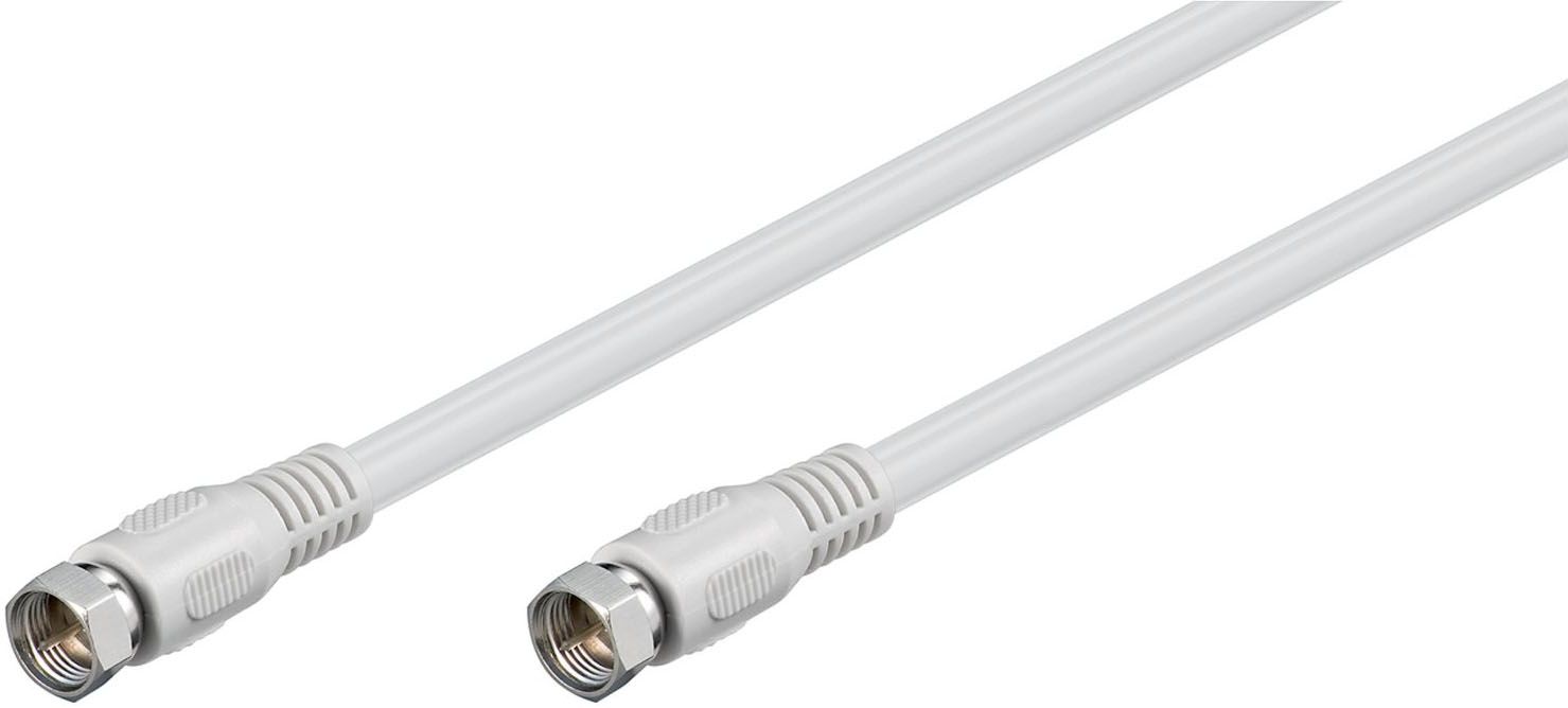 Koaxkabel konfektioniert F Stecker ws 75Ohm 2,5m 2f.gesch