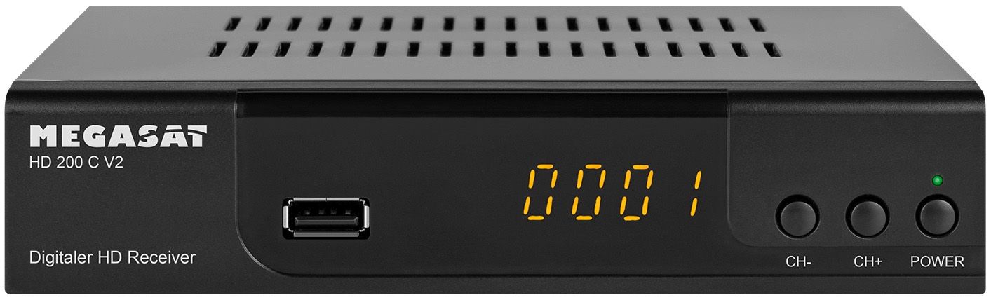 Receiver DVB-C HDTV MEGASAT, HDMI, Scart, USB, schwarz