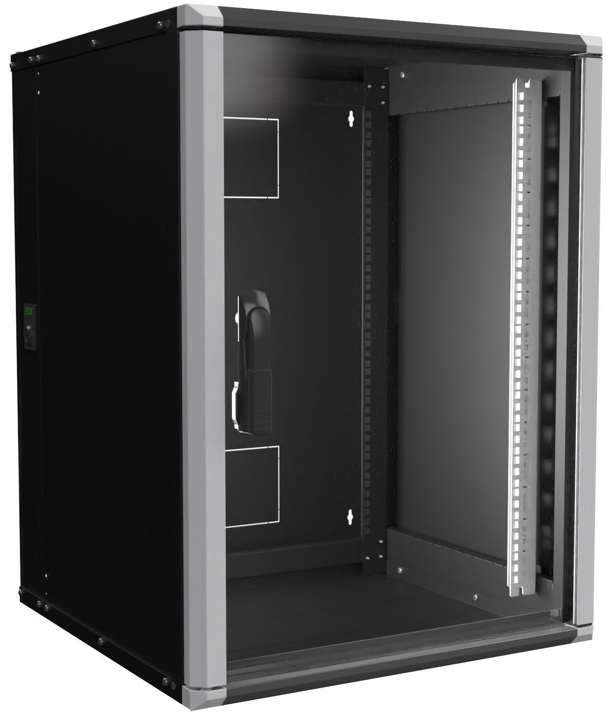 Netzwerkgehäuse Alu 600mm 15HE vo/hi 482,6mm(19) 19Zoll IP20 pulverbesch