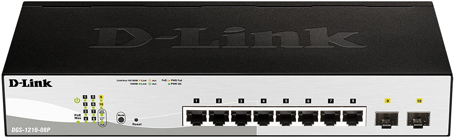 Gigabit Switch 8x10/100/1000(PoE) + 2x Gigabit SFP