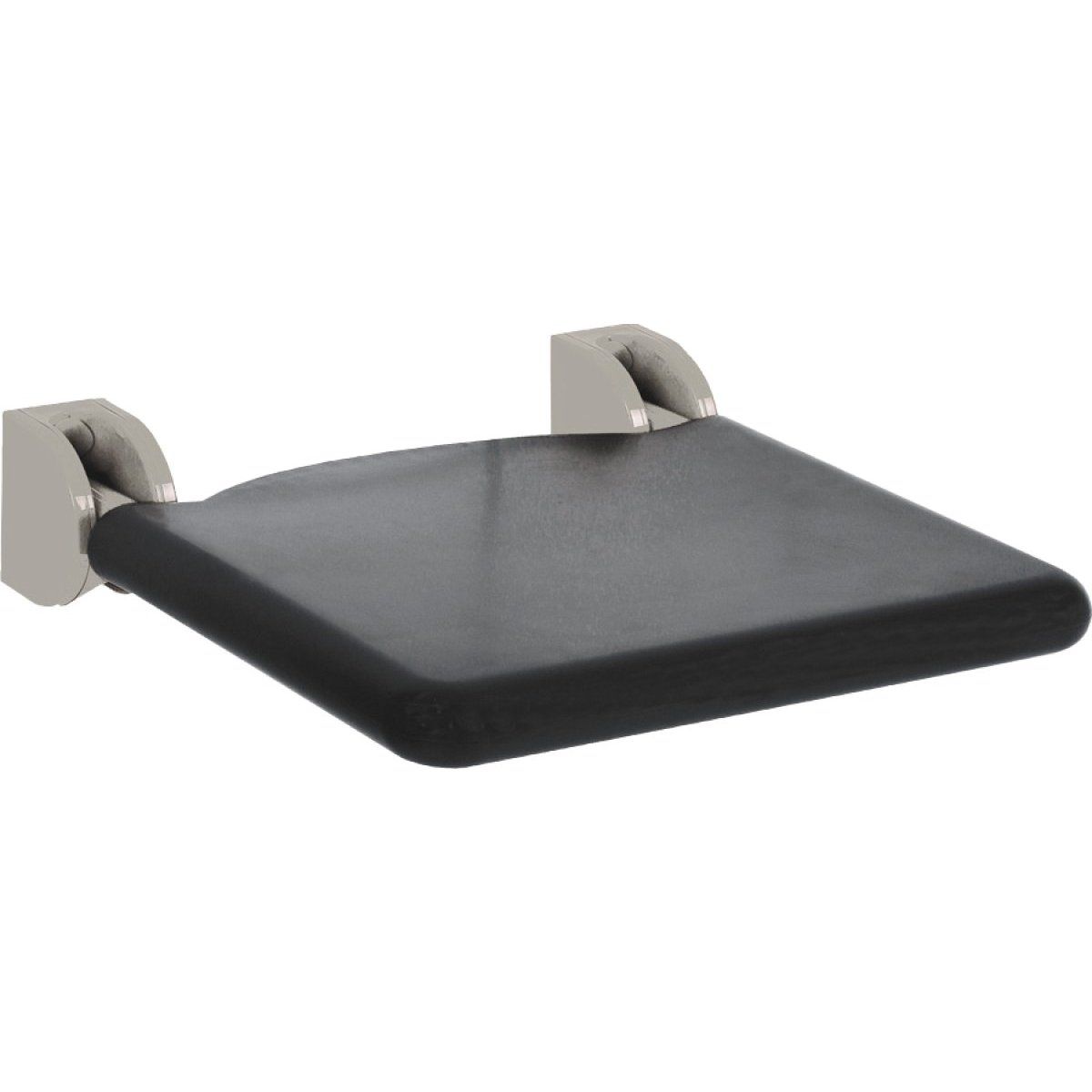 Normbau Klappsitz Nylon Care Polster: schwarz, 410 x 410 mm, weiß