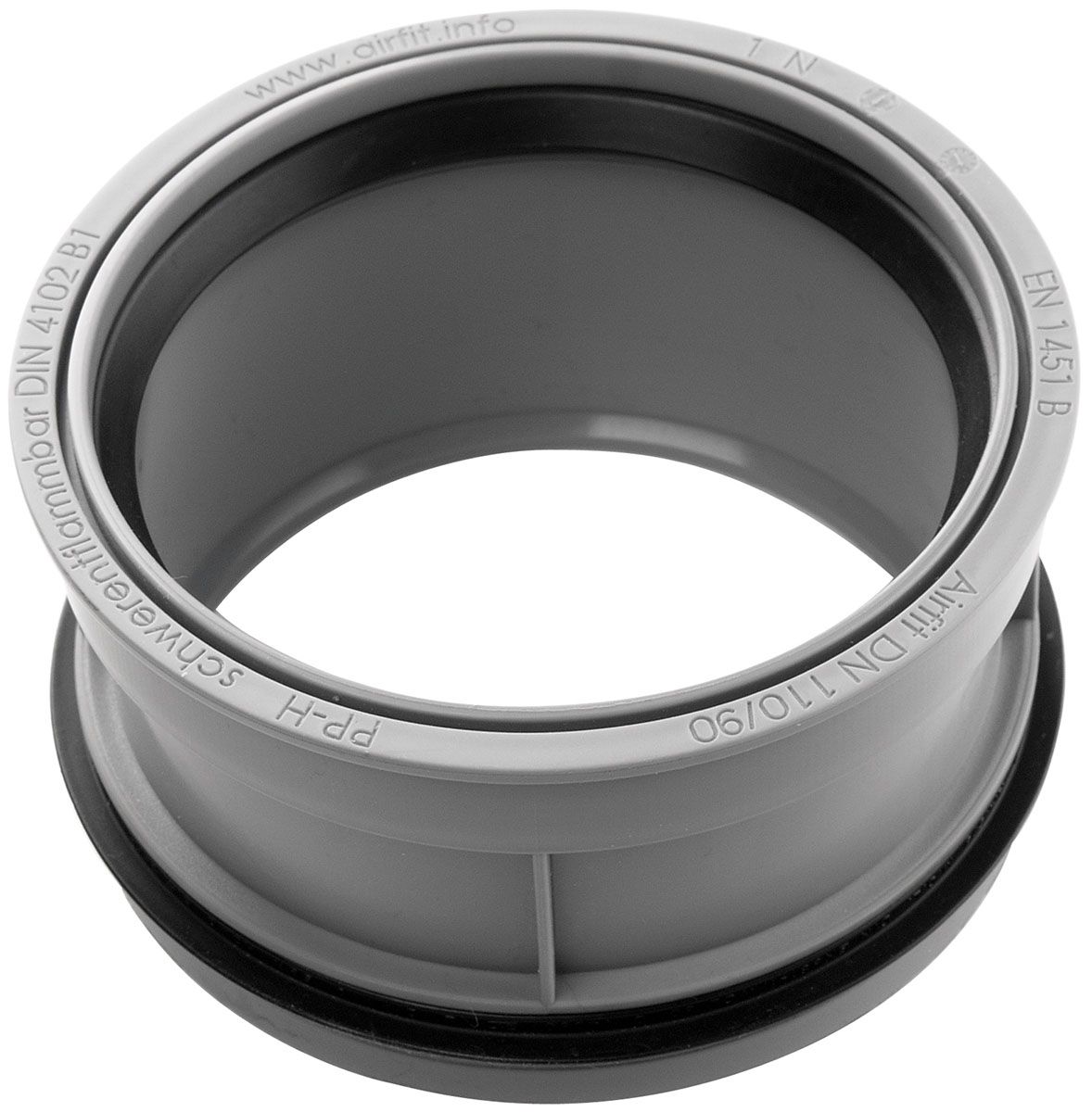 Airfit Abwasser-Innen-Reduzierstück DN 110 x 90, konzentrisch, PP, für HT-/KG-Rohr