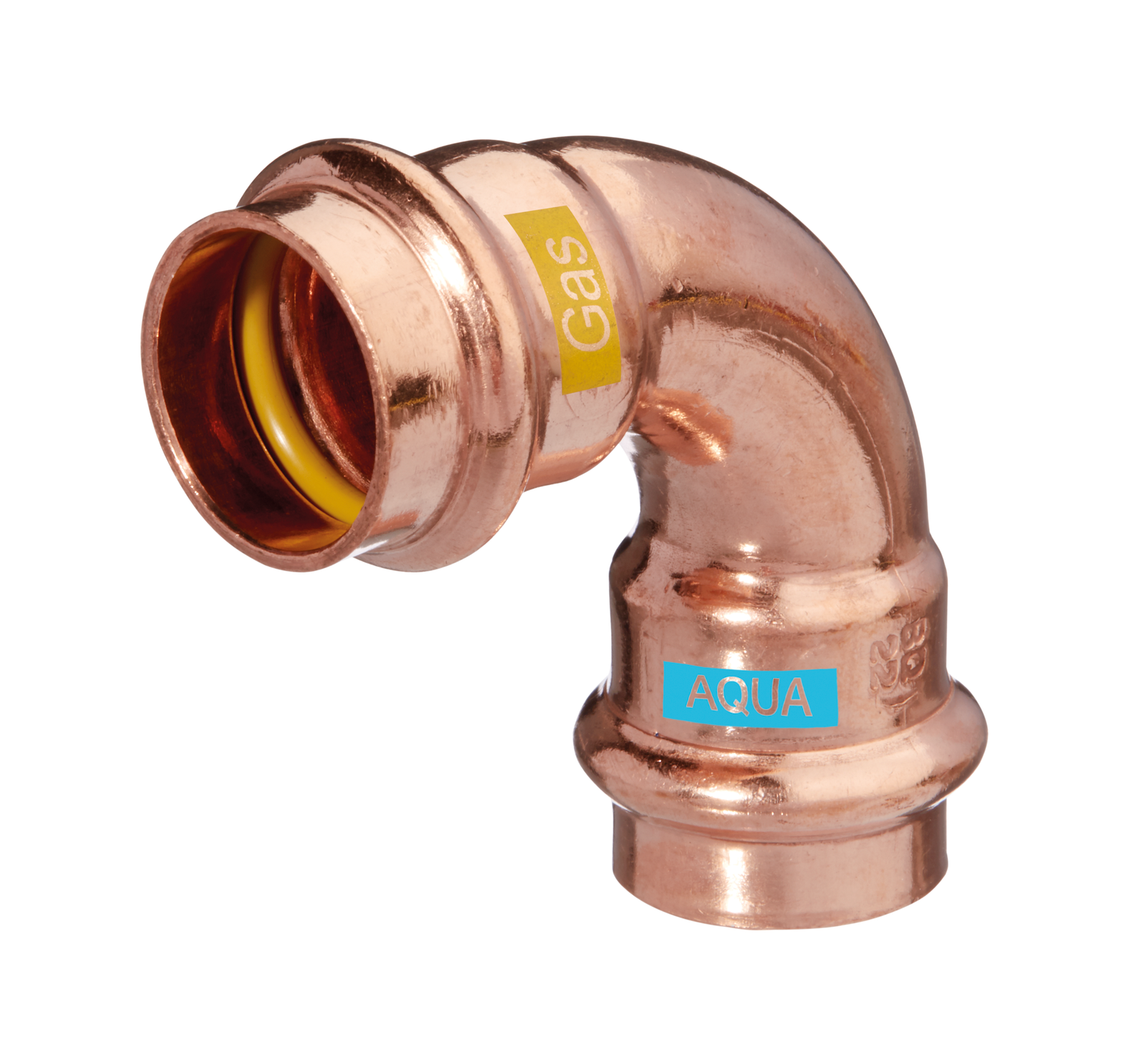 HS Bogen Press Copper AQUAGAS V 15 x 15 mm, 90Grad, I/I