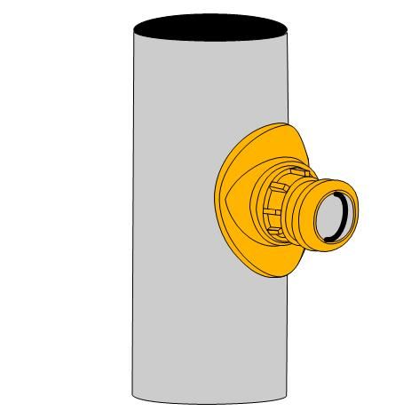 HAAS OHA-Easy-Fix ISABEL DN 110 x 50 mm, DIN 4102-B2, grau, für Abwasserleitung