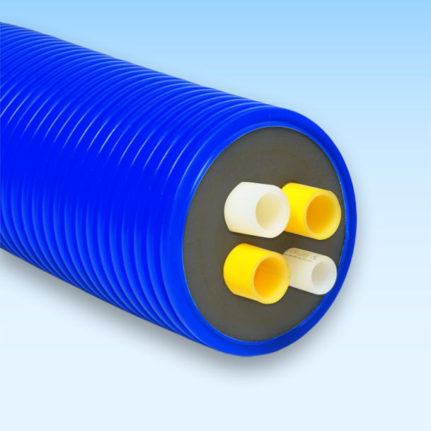 Fernwärmerohr Microflex QUADRO 2x40 Heizung + 1x40 SAN + 1x32 SAN
