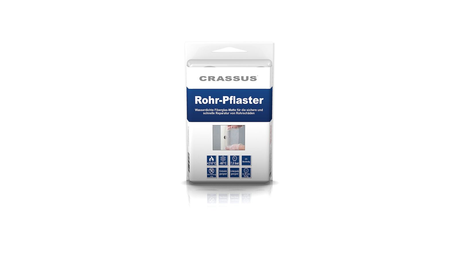 Crassus Rohr-Pflaster CRP 10/15, 100 x 150 mm, 7 bar