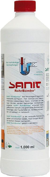 Sanit Rohrreiniger RohrBombe 1000 ml Flasche