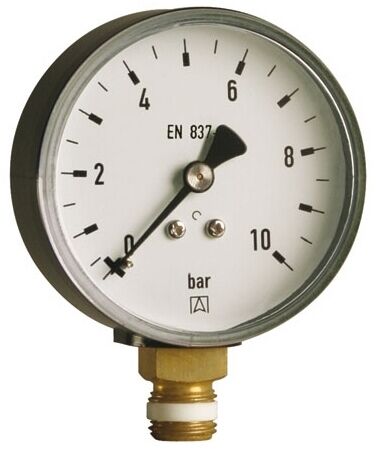 Afriso Rohrfedermanometer RF 63 radial 0/10 bar, G 1/4 B, Gehäuse-d&#x3D; 63mm