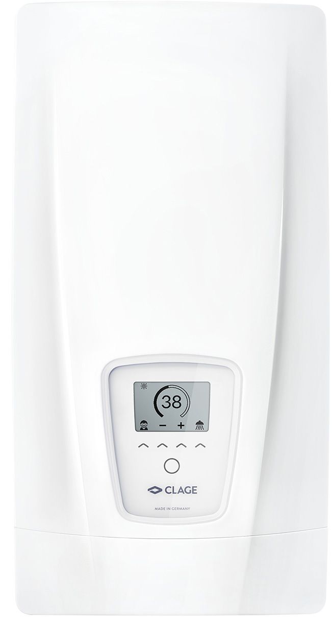 Clage Durchlauferhitzer DEX Next 18-27 kW, E-Paper-Display, elektronisch geregelt