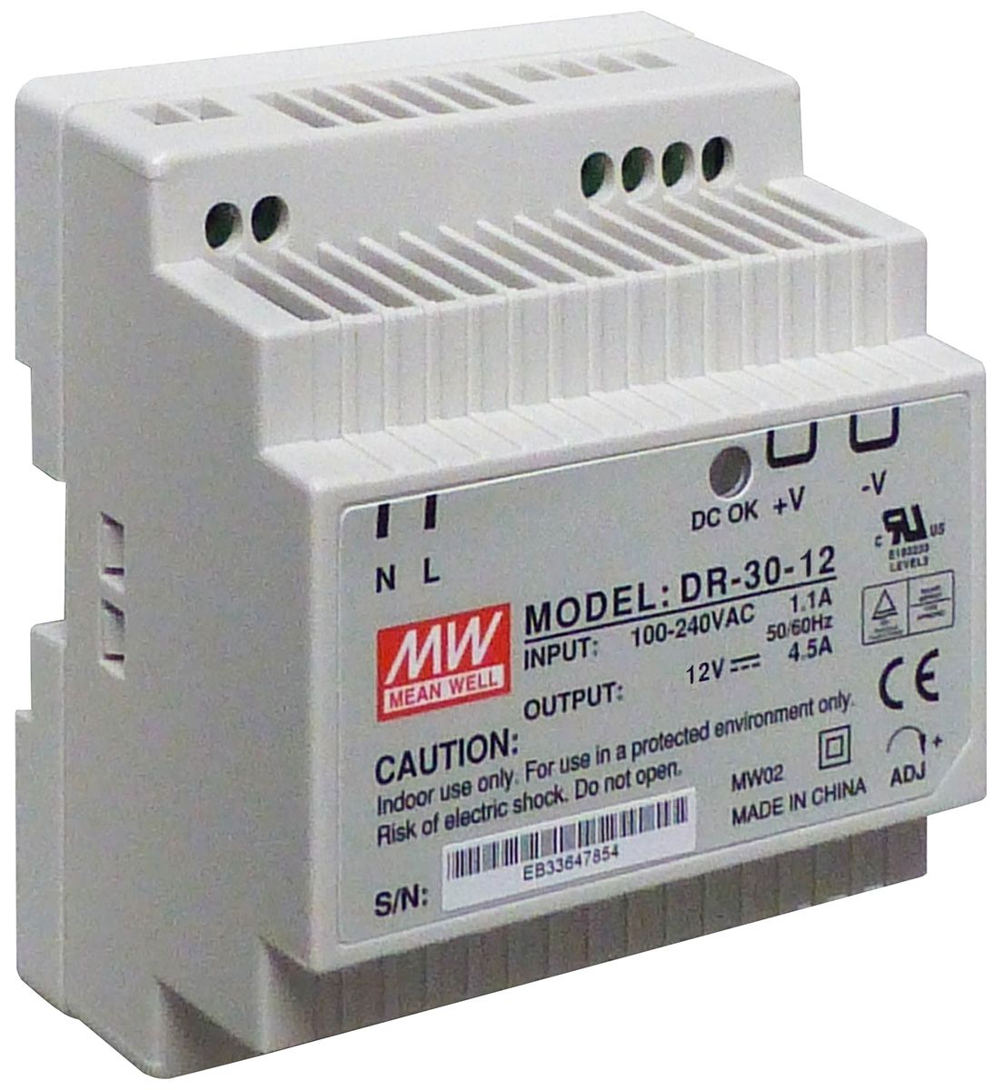Netzteil f. Universalsteuerung 100W, 230VAC/12VDC SELV