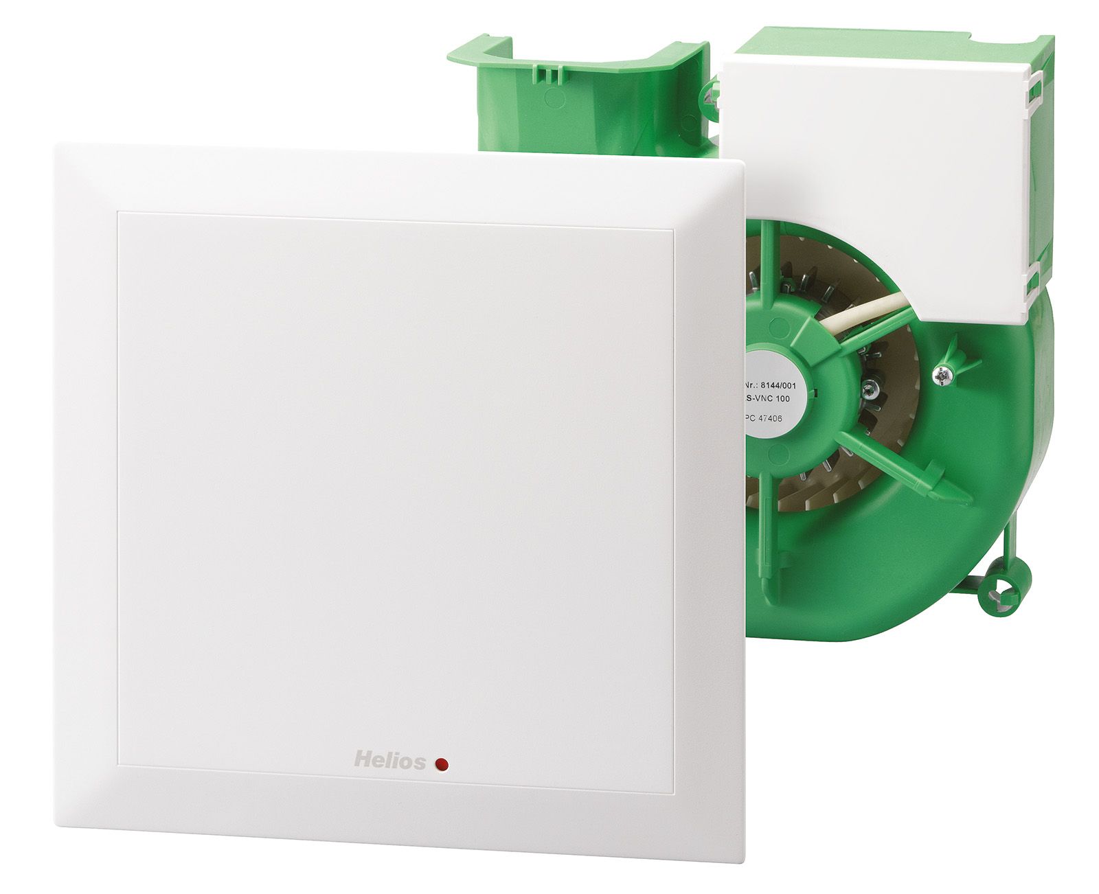 Bad-/Küchenventilator Ø78mm 230V 60cbm/h m.VerzögSchalt AP/UP ws 0-40°C 50Hz