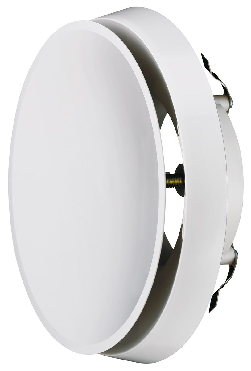 Zuluftventil Ø125mm Kst ws Mit 140cmb/h m.Volumeneinstellung
