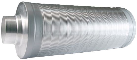 Telefonieschalldämpfer DN 160 50mm Isolierung, 1000mm Länge
