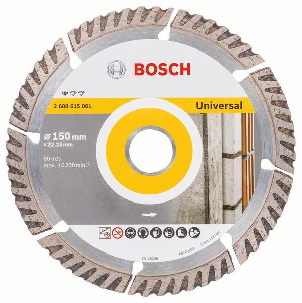 Diamant-Trennscheibe 150x10mm f.Beton f.Backstein Geeignet für bewehrten Beton