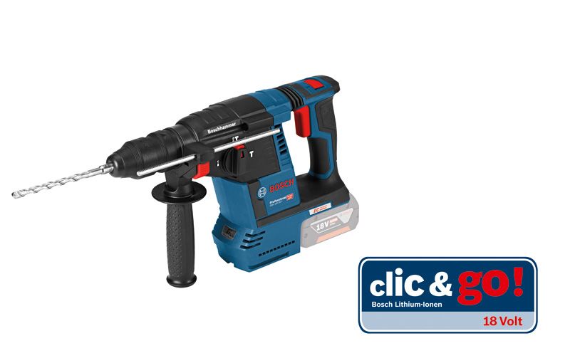 Akku-Bohrhammer 18V Professional SDSplus Beton=Ø26mm Stahl=Ø13mm Holz=Ø30mm 2,6J