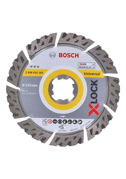 Diamant-Trennscheibe X-LOCK 125x12mm f.Backstein f.Beton