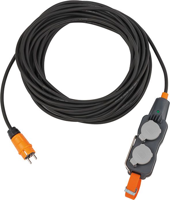 Netzanschlussleitung professionalLINE sw 15m 3x1,5qmm Gummi