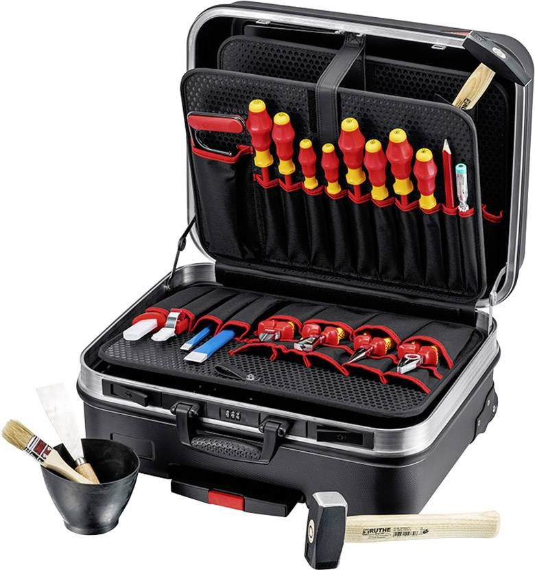 Werkzeugkoffer Elektro 24tlg 4Zangen 2Hammer 1xKabSchneid 2xPH 2xPZ 4xSchlitz
