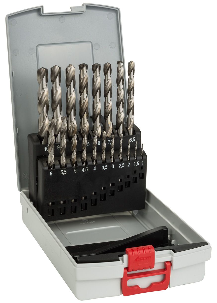 Bohrerset 19tlg Ø1-10mm HSS-G Box KstBox