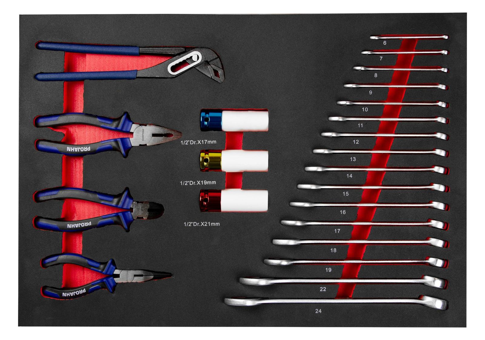 Werkstattwagen GALAXY 7 Schubfächer und 229tlg proficraft Bestückung bl/anth