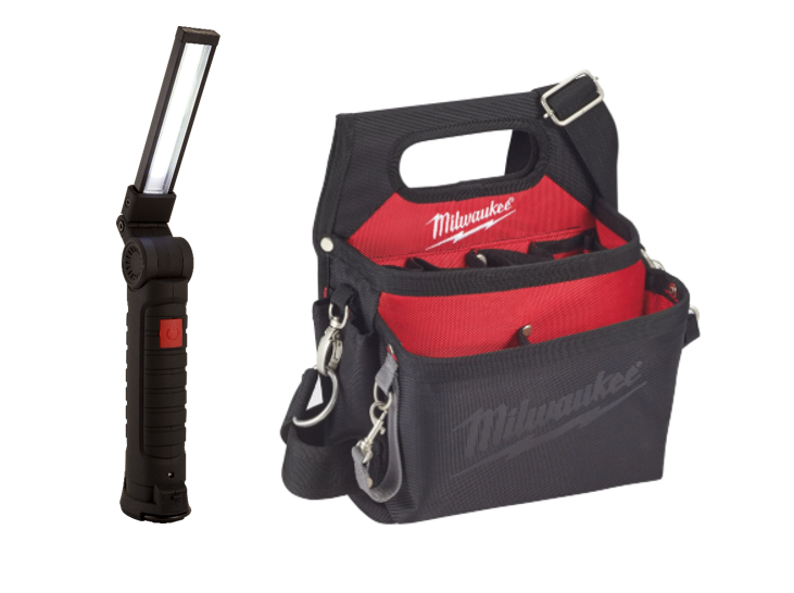 Elektrikertasche + LED-Handleuchte Milwaukee - Testboy