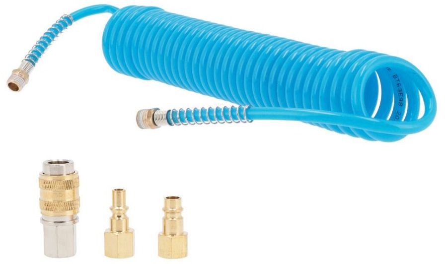Druckluft-Spiralschlauch 5m 5x8mm 1/4" 10bar PU