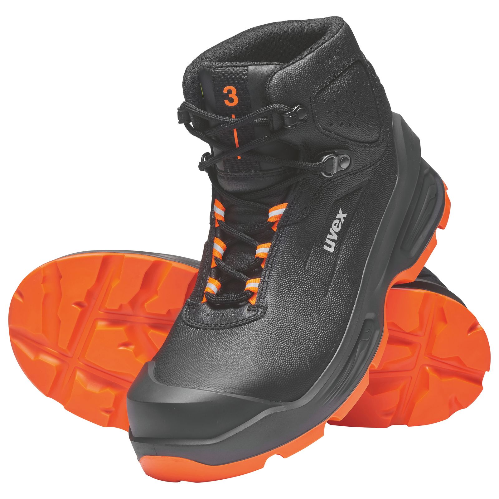 Stiefel S3 68732 schwarz, orange Weite 11 Größe 49