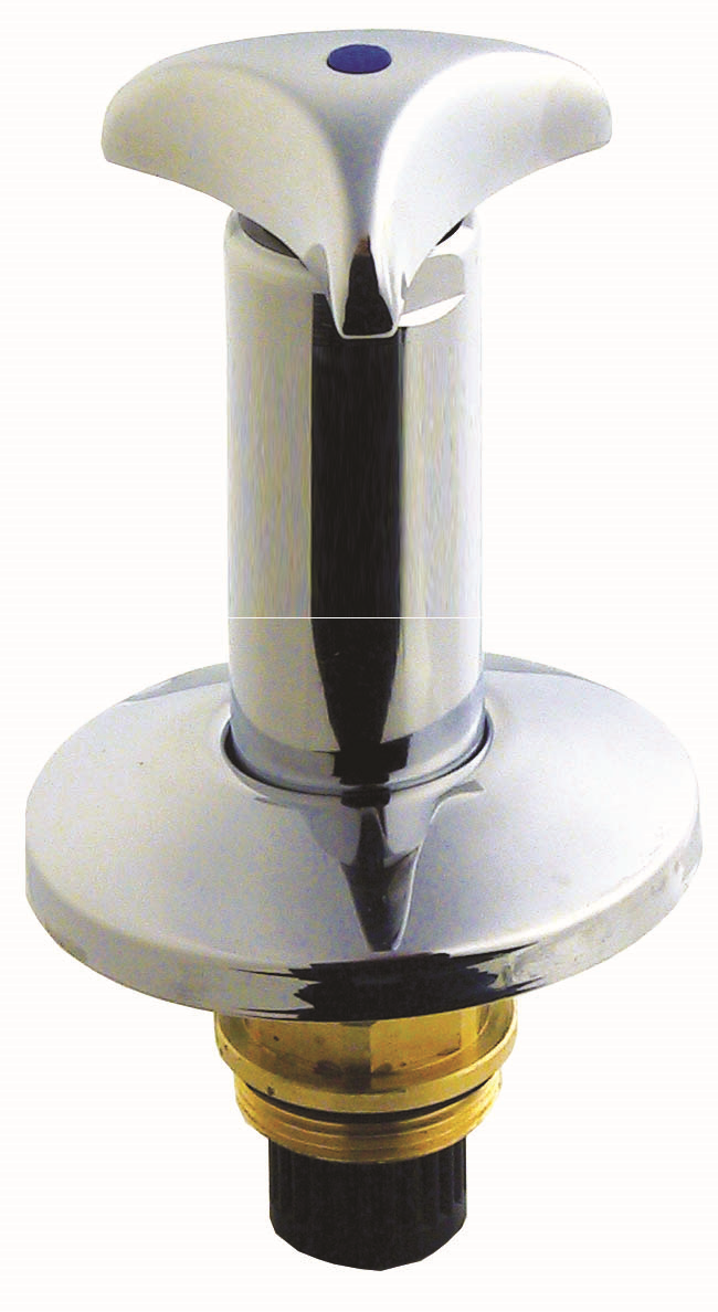 AIPS Kolbenschieber-Oberteil SEPP UPK 2923.10 DN 20, Dreisterngriff, kalt/warm, Messing verchromt