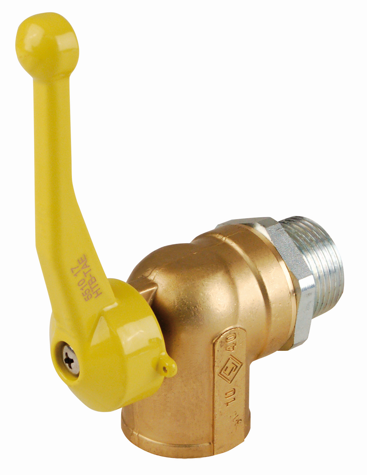 AIPS Eckkugelhahn SEPP Gas 5510 R 1 x Rp 1, TAE, für Zweirohrgaszähler, Messing