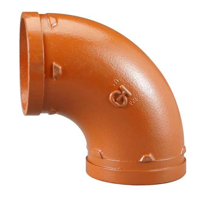 AIPS Bogen VSH Shurjoint 7110 323,9 mm, duktiles Gusseisen, 90Grad, orange