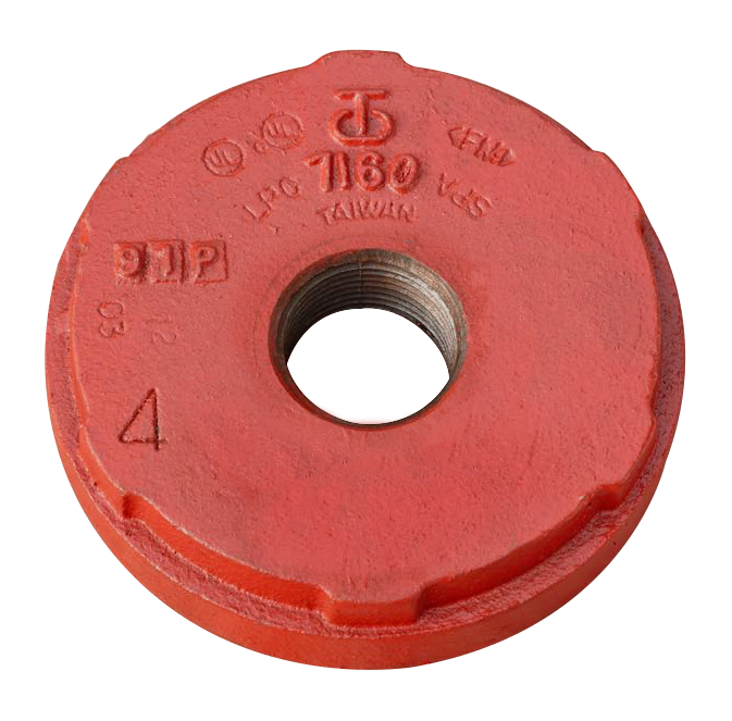 AIPS Endkappe VSH Shurjoint 7160C 219,1 x Rp 2, duktiles Gusseisen, konzentrisch, rot