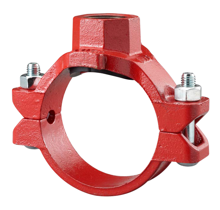 AIPS Anbohrschelle VSH Shurjoint 7721 168,3 x Rp 2, duktiles Gusseisen, Innengewinde, EPDM, rot