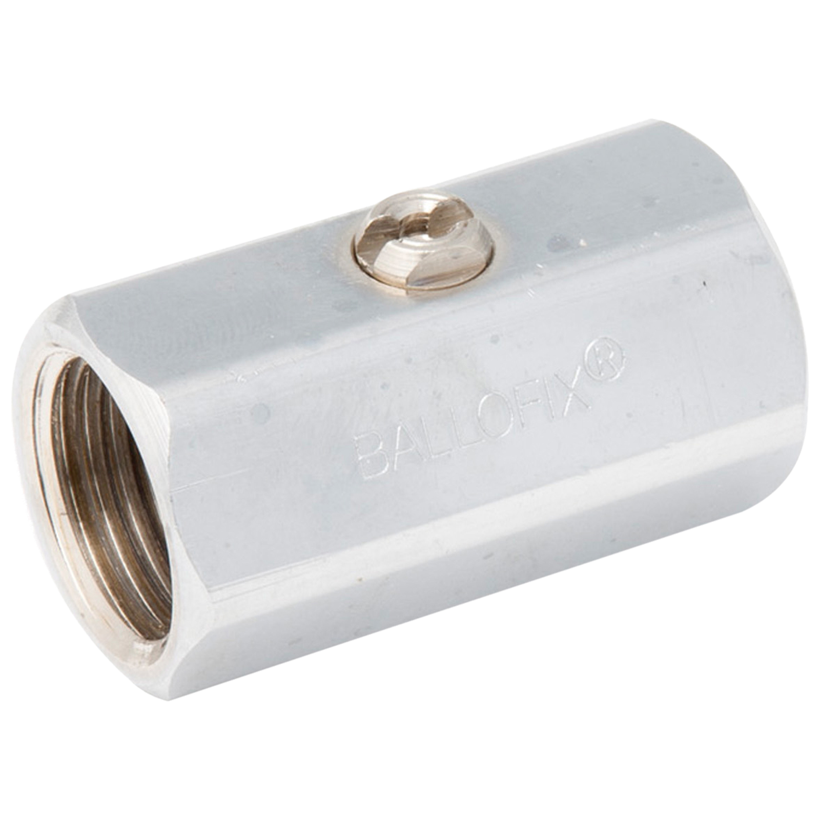 AIPS Mini-Kugelhahn Ballofix B3800 DN 20 - Rp 3/4, beidseitig Innengewinde, Messing verchromt