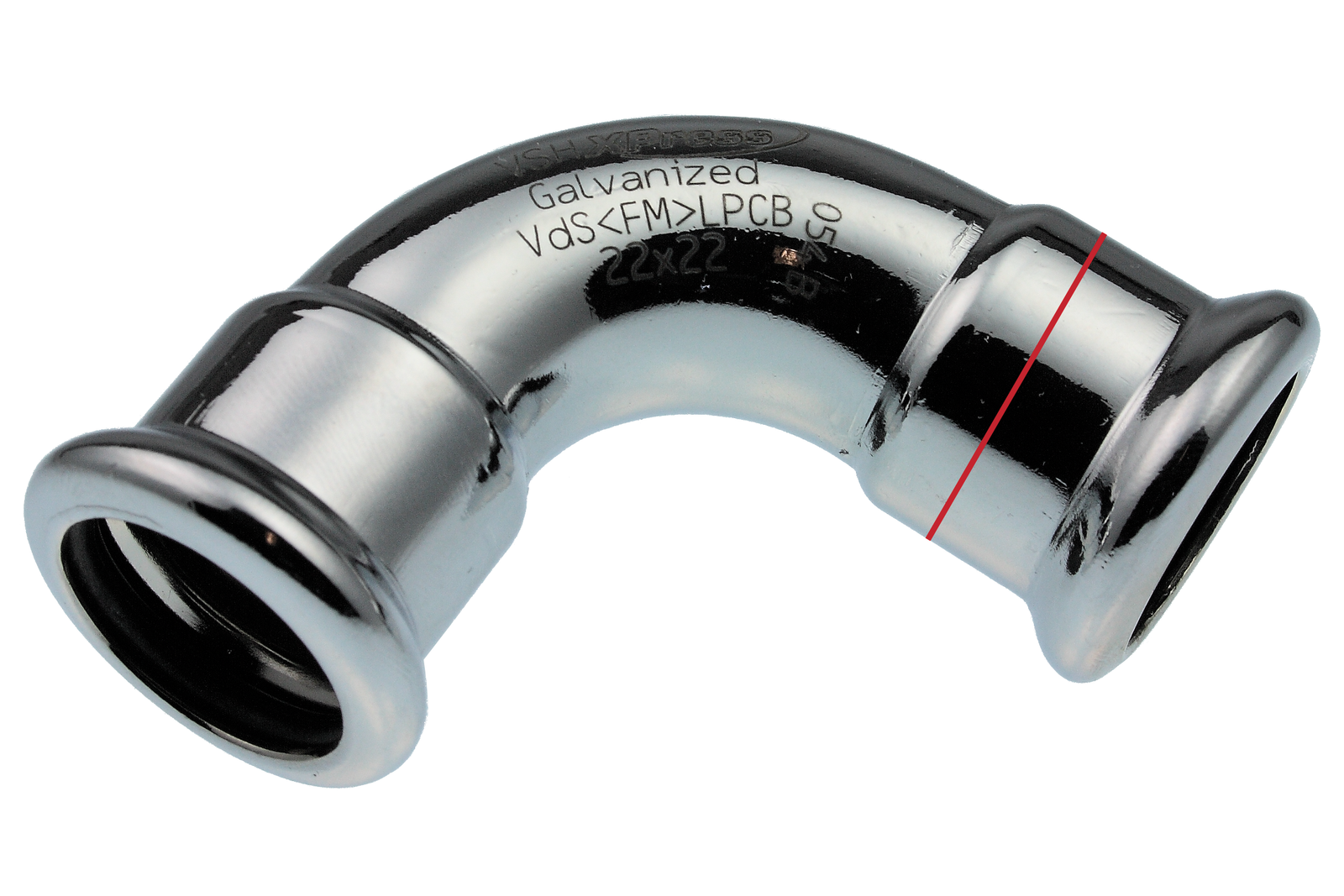 AIPS Bogen VSH XPress C1408 12 mm, C-Stahl, 90Grad. I/I, EPDM-O-Ring