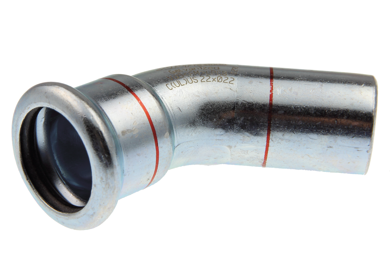 AIPS Bogen VSH XPress C1412 108 mm, C-Stahl, 45Grad, I/A, EPDM-O-Ring, M-Kontur