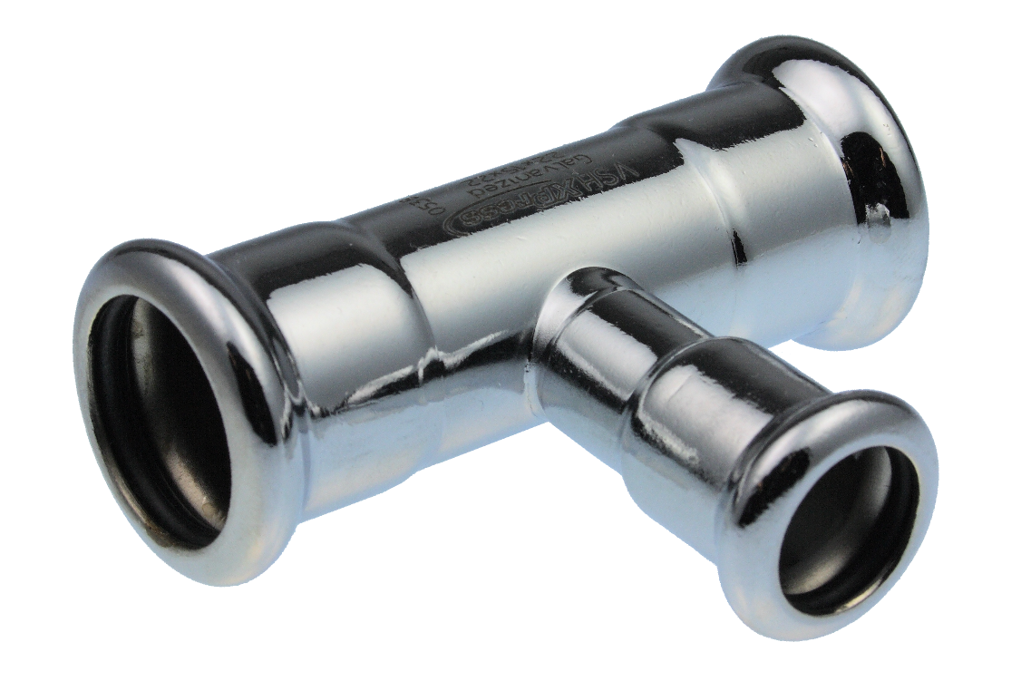 AIPS T-Stück VSH XPress C1415/C1416 35 x 15 x 35 mm, C-Stahl, EPDM-O-Ring, M-Kontur