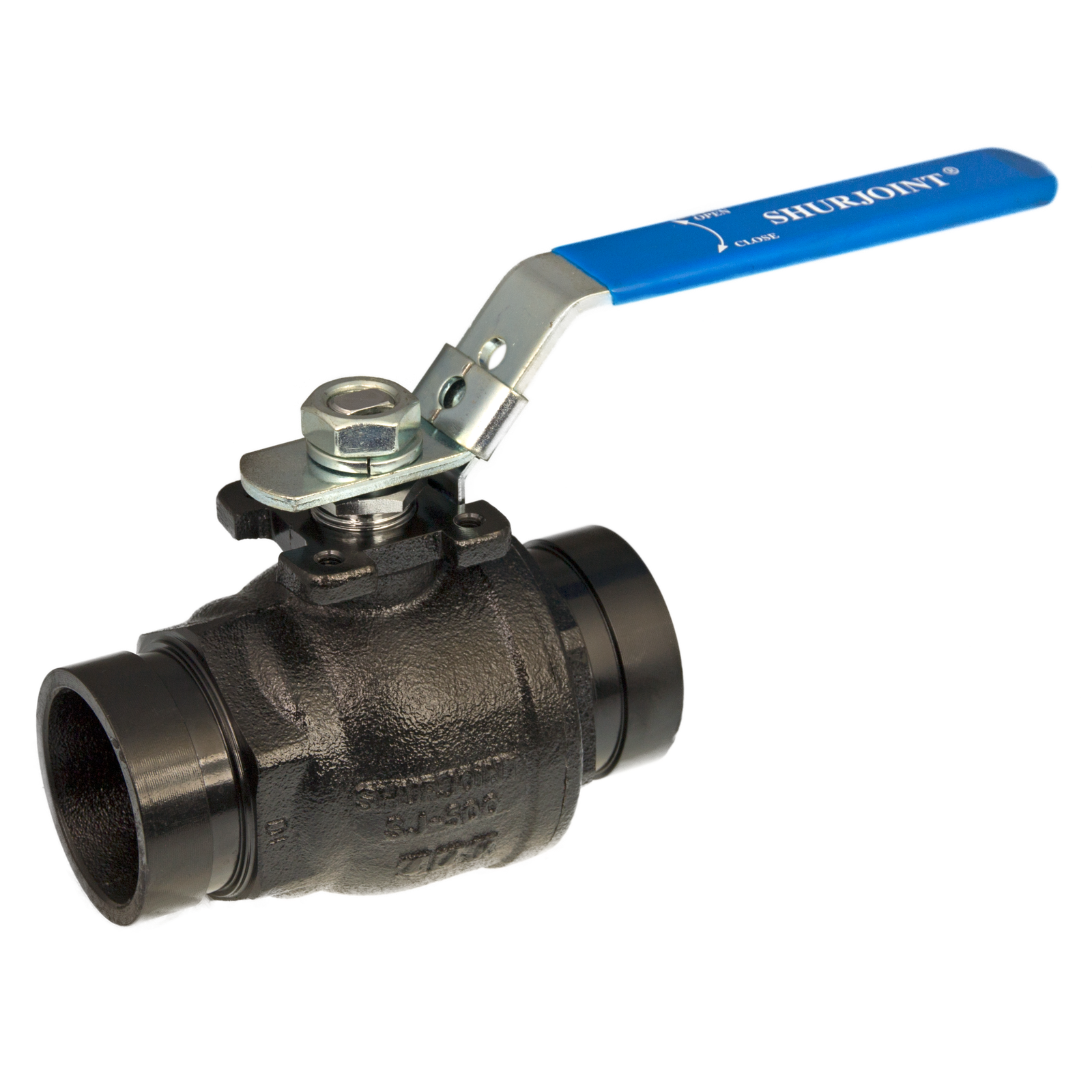 AIPS Kugelhahn VSH Shurjoint SJ-500L 60,3 mm, mit Hebel Edelstahl, schwarz Epoxy