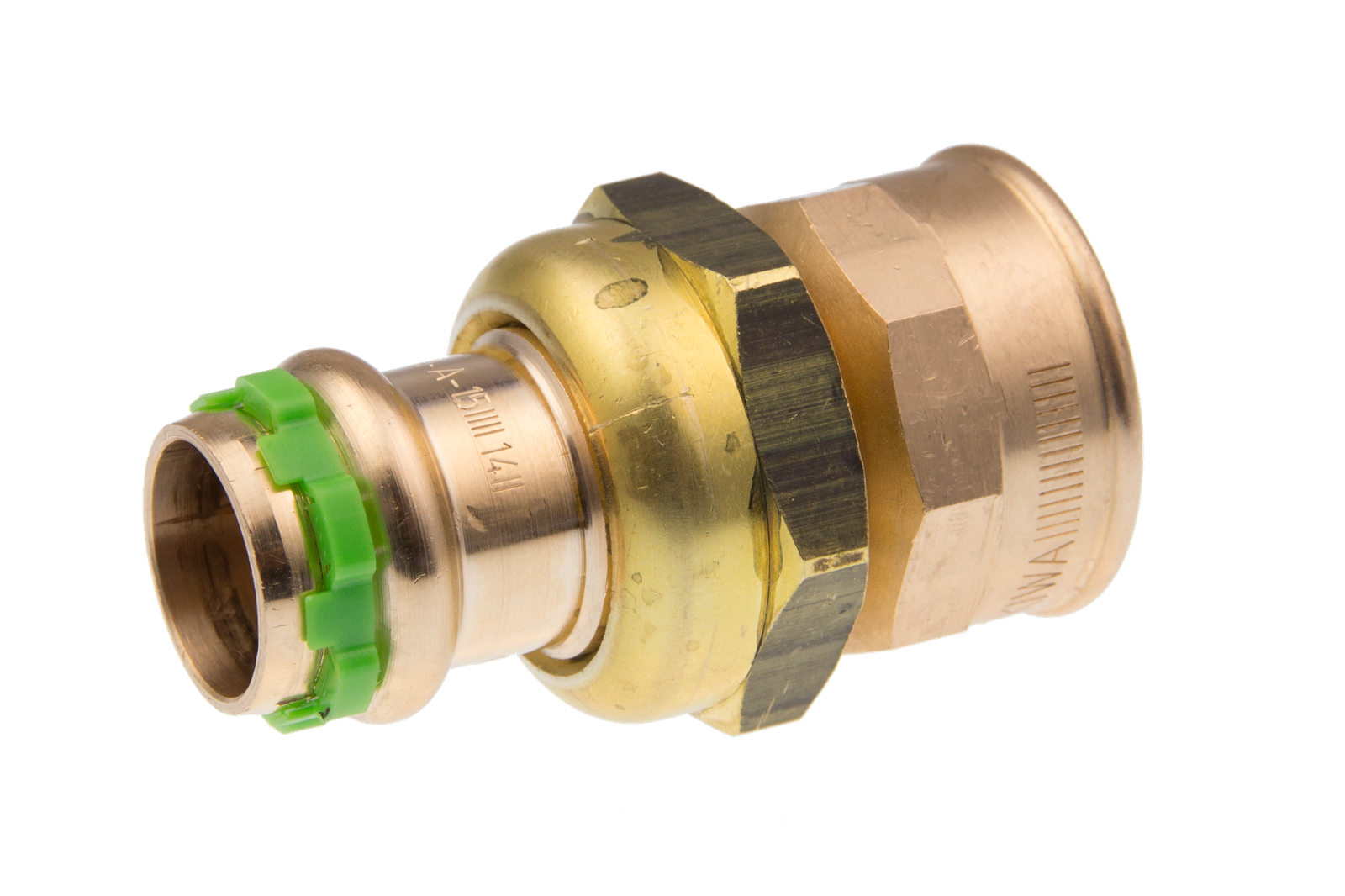 AIPS Verschraubung VSH SudoPress SP4330GV 22 x Rp 1, Rotguss, EPDM-O-Ring, flachdichtend