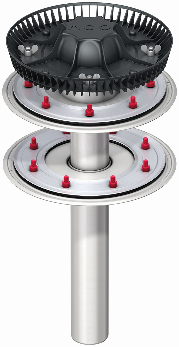 ACO Turbo-Flow Notablauf DN50 2-tlg./V2A/zur Notentwässerung