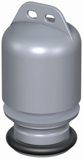 ACO Glocken-Geruchsverschluss Variant-CR Kunststoff, senkrecht, für Variant-CR DN 70