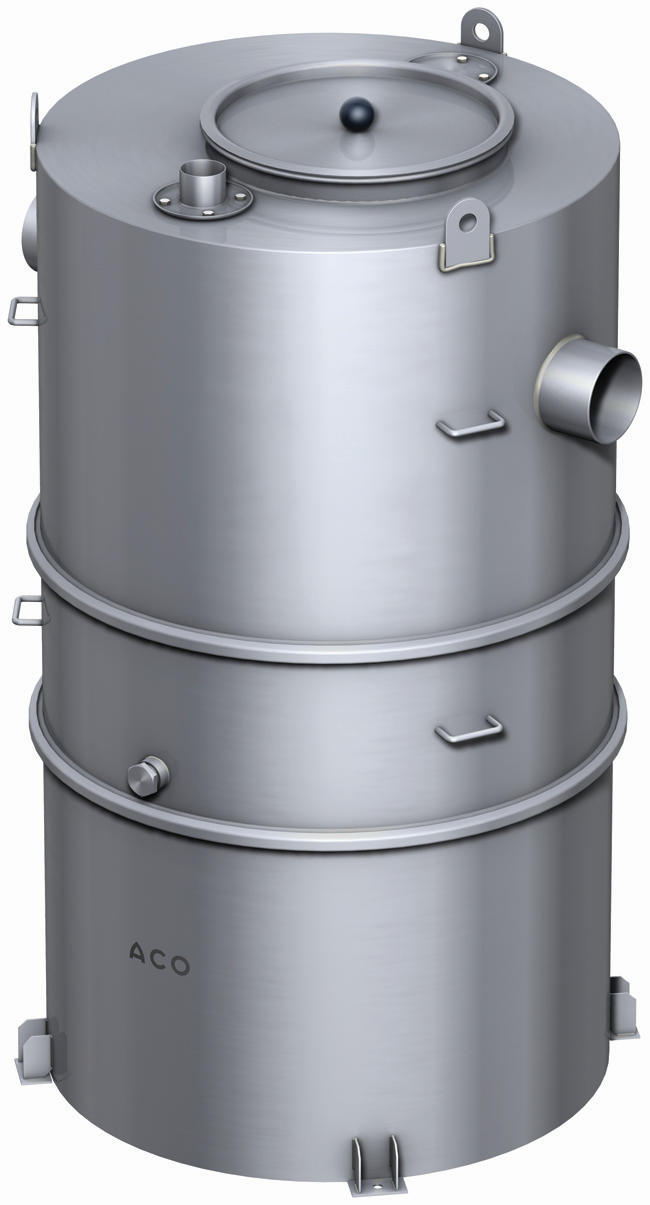 ACO Leichtflüssigkeitsabscheider Coalisator-R/RD 195 kg, 1200 l, DN 150, mit Koaleszenzeinsatz, Edelstahl