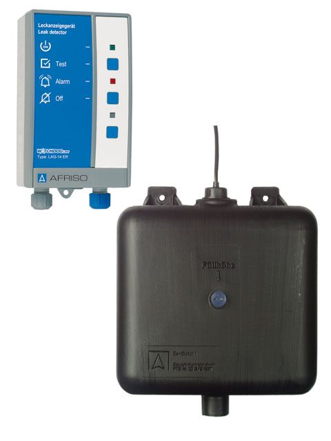 Afriso Leckanzeigegerät LAG-14 ER mit Relais/Behälter/Sonde