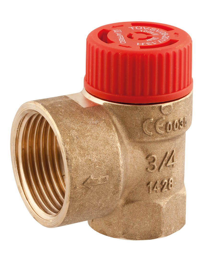 Afriso Sicherheitsventil MS G 3/4 x 1 IG, 3 bar, max. 100 kW, für Heizung