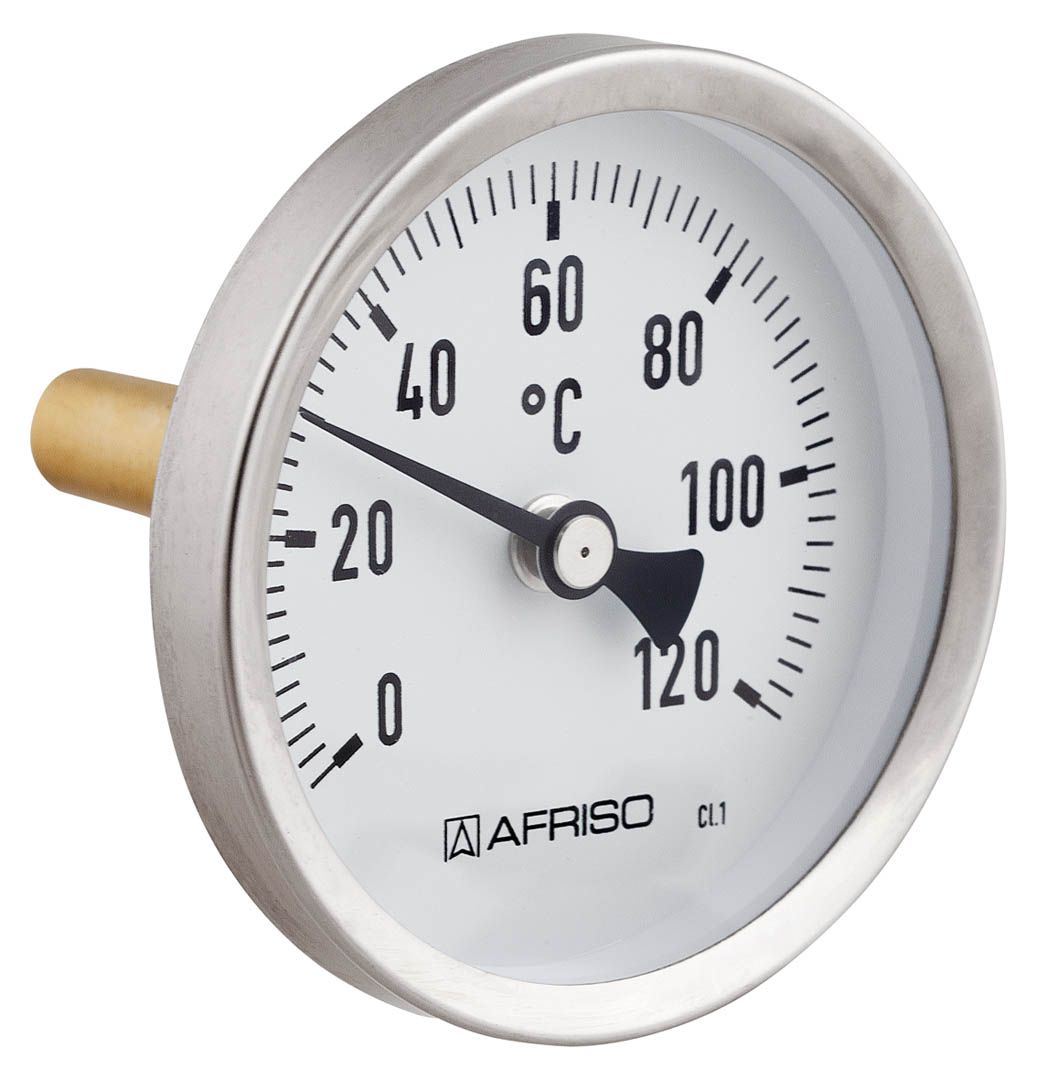 Afriso Bimetall-Industriethermometer -20 bis +60 GradC, Gehäuse 80mm, 150 mm