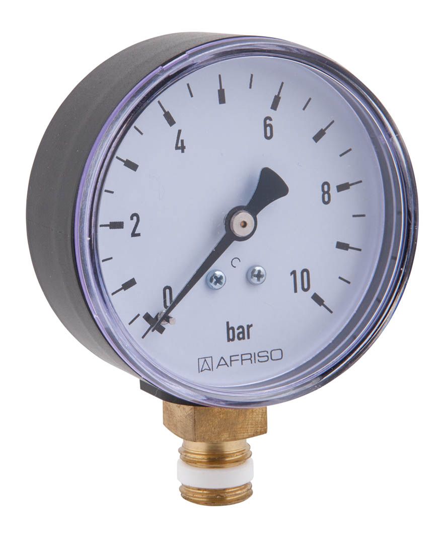 Afriso Rohrfedermanometer RF 63 radial 0/4 bar, G 1/4 B, Gehäuse-d= 63mm