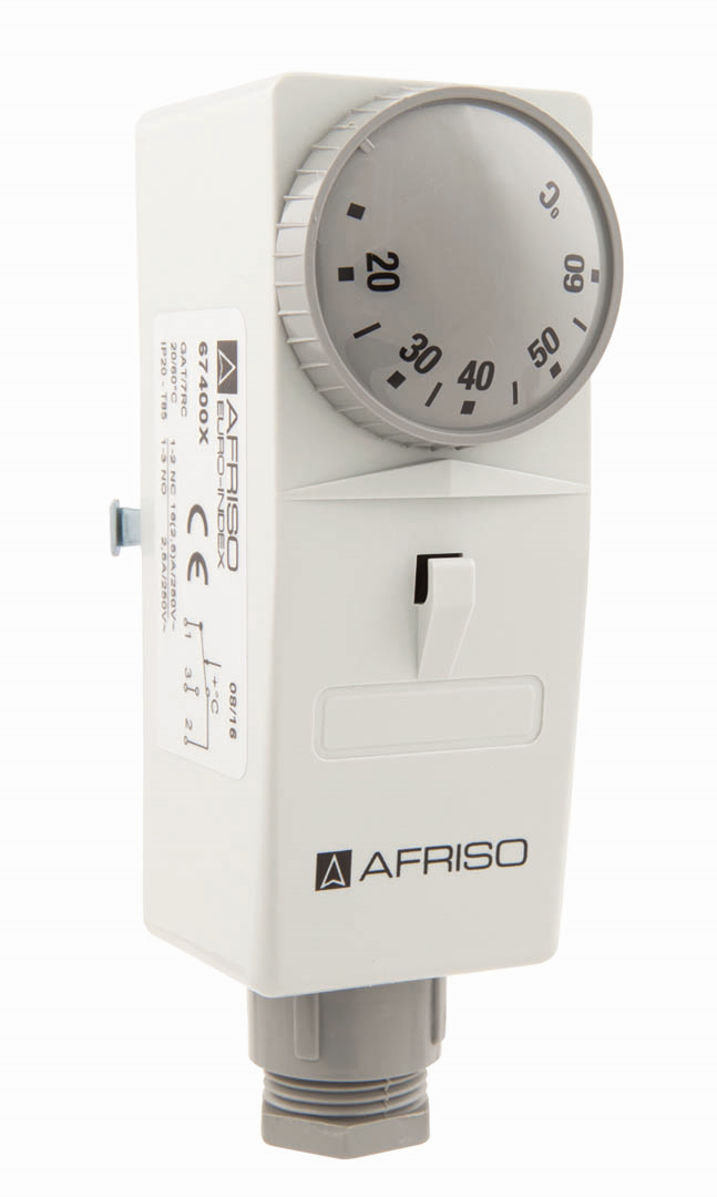 Afriso Gehäuse-Anlegethermostat GAT/7RC, 20/60 °C, außenliegend