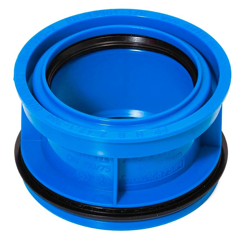Airfit Abwasser-Innen-Reduzierstück DN 110 x 75, konzentrisch, PP, für dickwandige Rohre